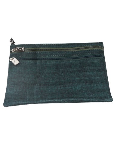 3 Zip Pouch - Deep Green