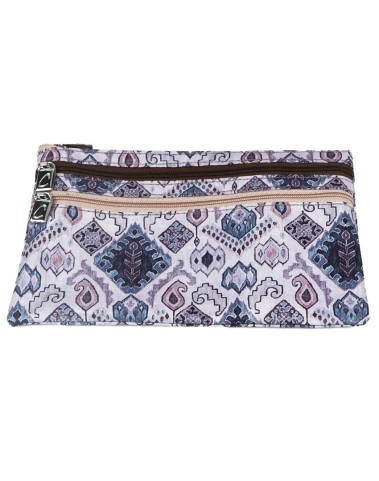 3 Zip Pouch - Lavender Ikat