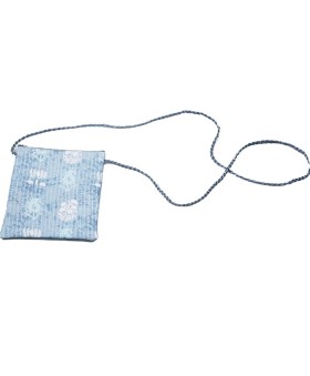 Sling Bag - Blue Paisley With White Tulip
