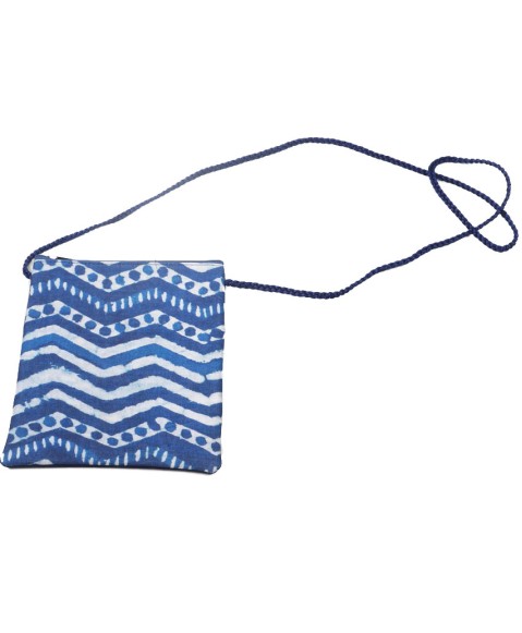 Sling Bag - Indigo Zig Zag