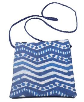 Sling Bag - Indigo Zig Zag