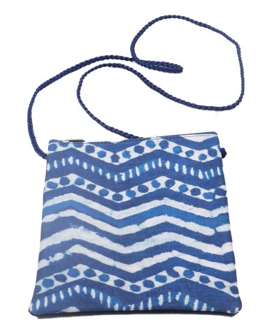 Sling Bag - Indigo Zig Zag