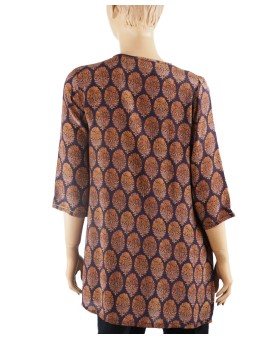 Antique Silk Kurti - Golden Embroidery 