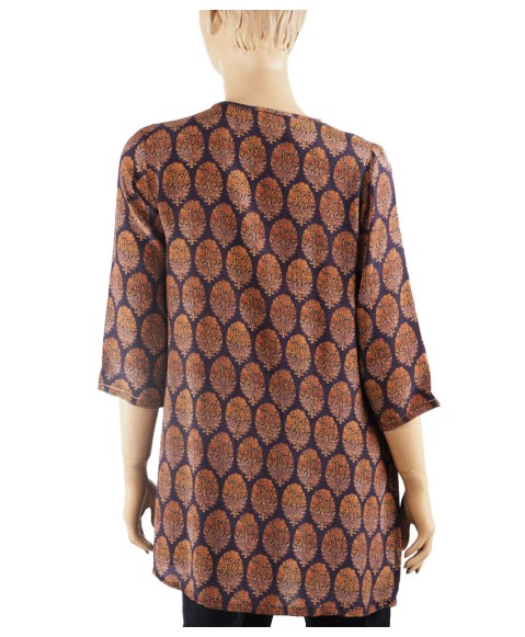 Antique Silk Kurti - Golden Embroidery 