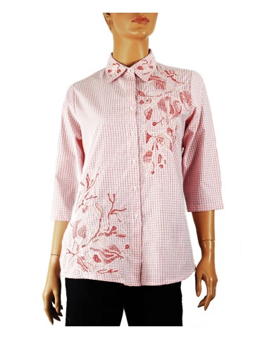 Casual Kurti - Formal Shirt With Pink Embroidery 