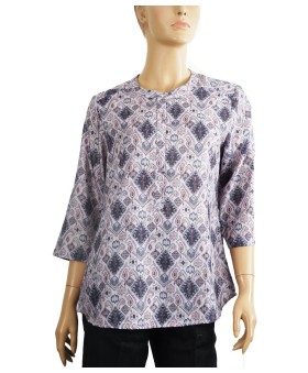 Casual Kurti - Lavender Ikat