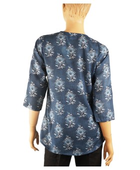 Casual Kurti - Blue Flowers