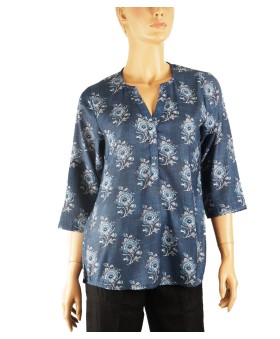 Casual Kurti - Blue Flowers