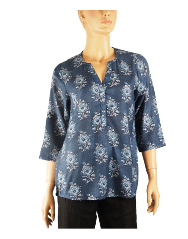 Casual Kurti - Blue Flowers