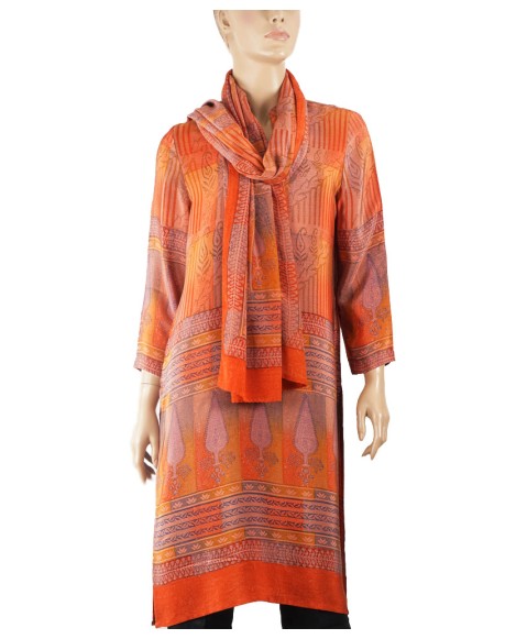 Tunic - Orange Paisley