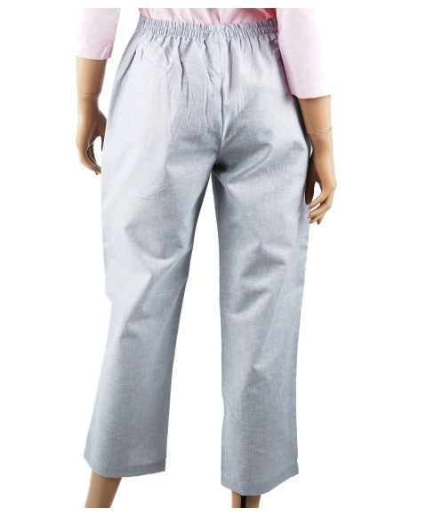 Cotton Crop Pant - Grey