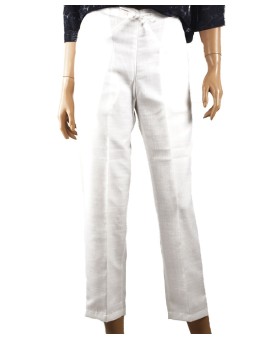 Cotton Crop Pant - White