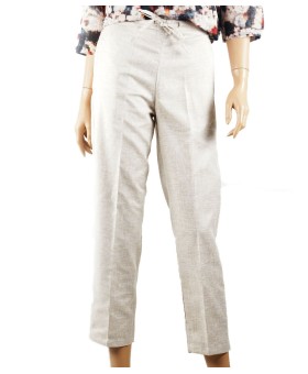Cotton Crop Pant - Beige