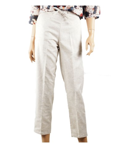 Cotton Crop Pant - Beige
