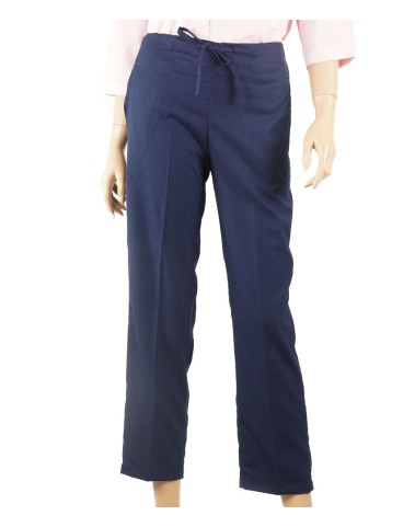 Cotton Crop Pant - Navy Blue