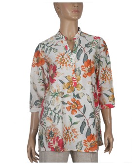 Casual Kurti - Pink Floral