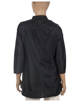 Silk Shirt - Black Pintuck