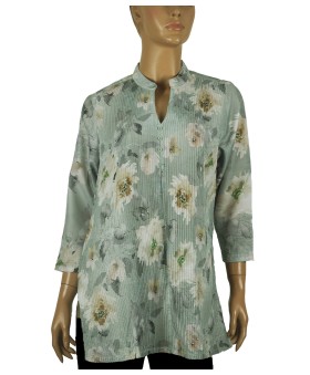 Casual Shirt - White Flowers