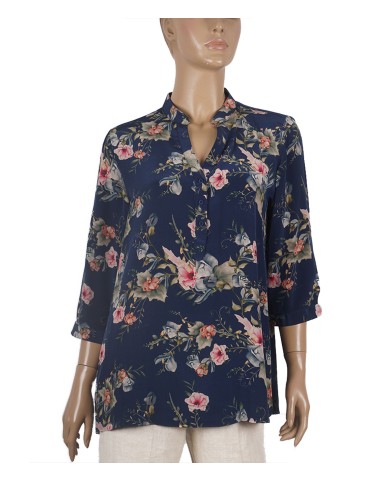 Short Silk Shirt - Pink Roses Short Silk Shirt - Pink Roses