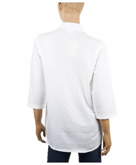 Casual Shirt - White Embroidered