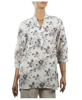 Casual Kurti - Grey Floral