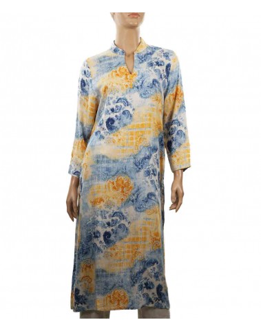 Tunic - Yellow and Blue Paisley