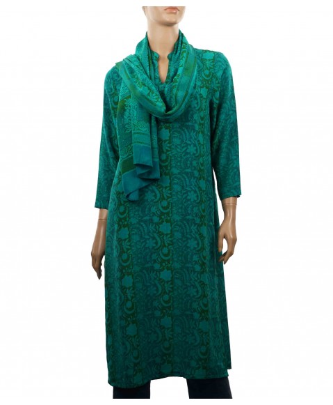 Tunic - Green Floral Patchwork