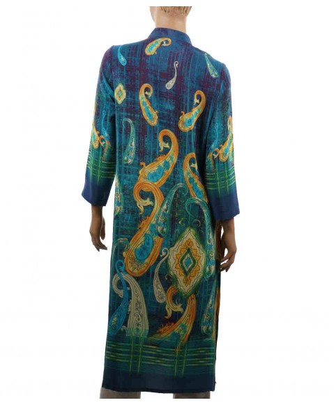 Tunic - Mustard and Blue Big Paisley