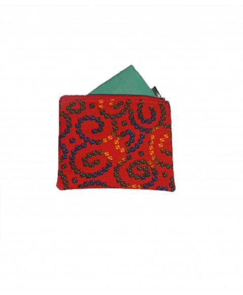 Set Of 4 Pouches - Red Bandhani