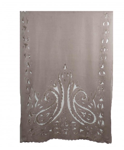 Beige Cutwork Stole