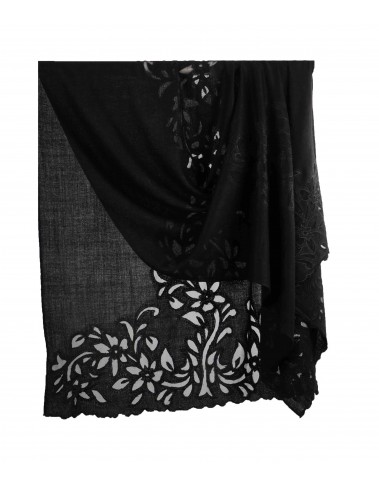 Black Cutwork Stole