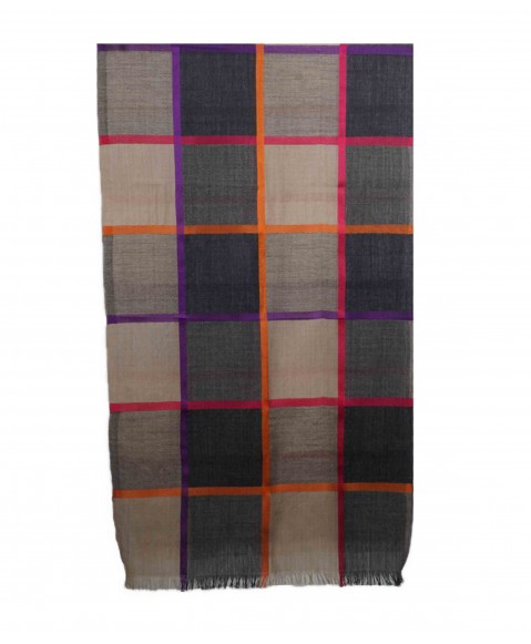 Muffler - Beige and Black Checks