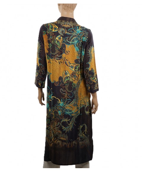 Tunic - Black And Mustard Paisley