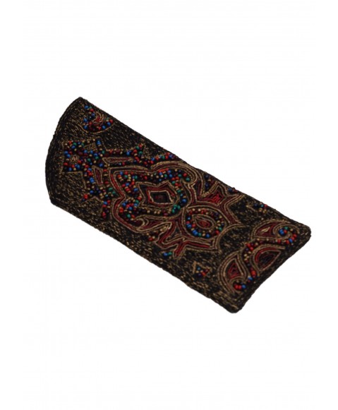 Spectacle Case - Black and Multicolor Embroidered