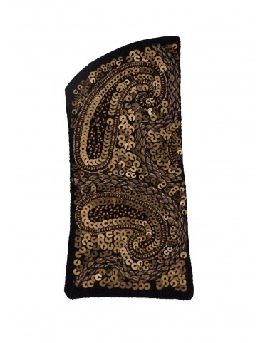 Spectacle Case - Black and Gold Embroidered 