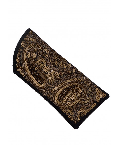 Spectacle Case - Black and Gold Embroidered 
