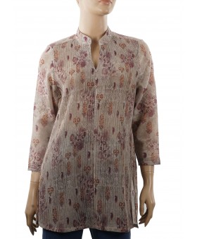 Casual Kurti - Beige Pintuck