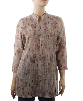 Casual Kurti - Beige Pintuck