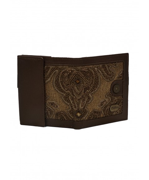 Folding Wallet - Gold Embroidered 