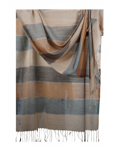 Missing Stripe Stole - Shades of Beige