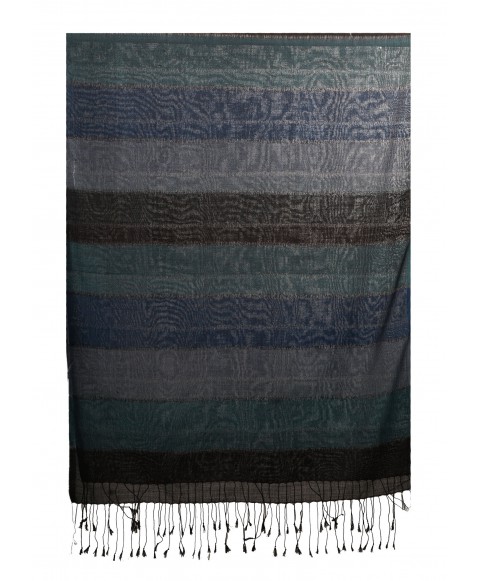 Missing Stripe Stole - Shades Of Navy