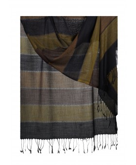 Missing Stripe Stole - Shades of Khaki