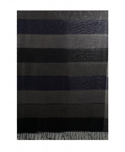 Missing Stripe Stole - Shades of Black Grey and Navy