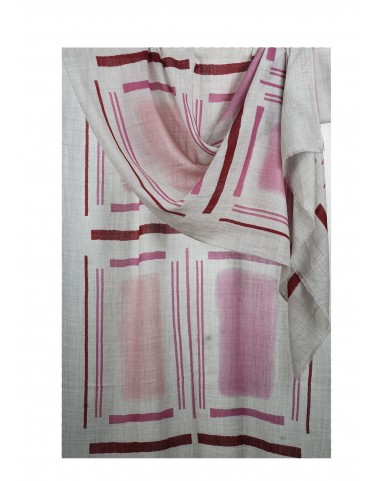 Printed Stole - Pink Lines