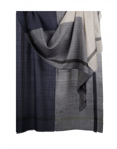 Plain Stole - Navy and Grey 