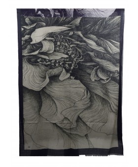 Printed Stole - Leafy Print