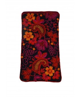 Mobile Case - Pink and Red Embroidery
