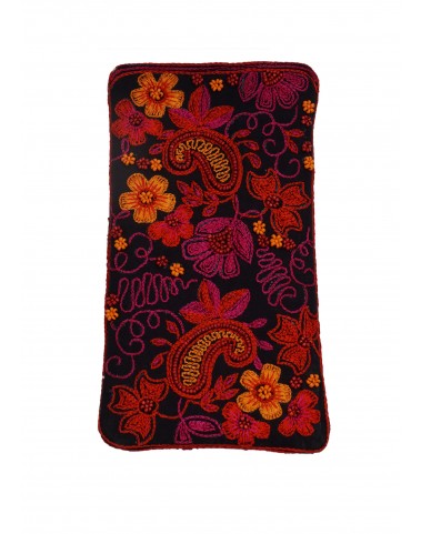 Mobile Case - Pink and Red Embroidery