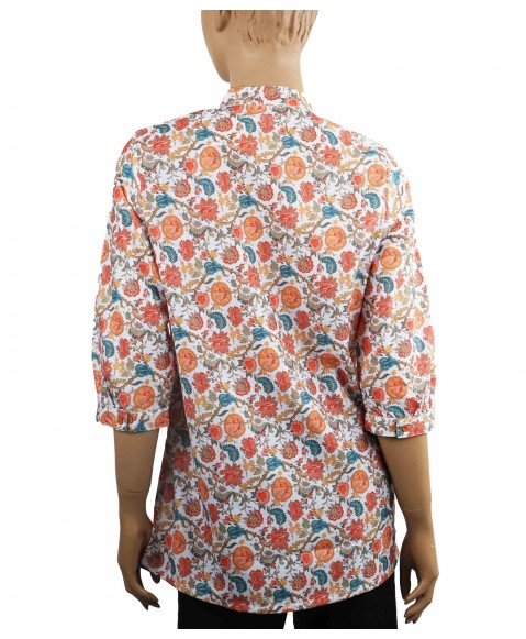 Casual Kurti - Orange Floral