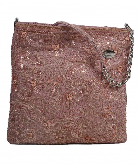 Square Theli - Baby Pink Embroidered